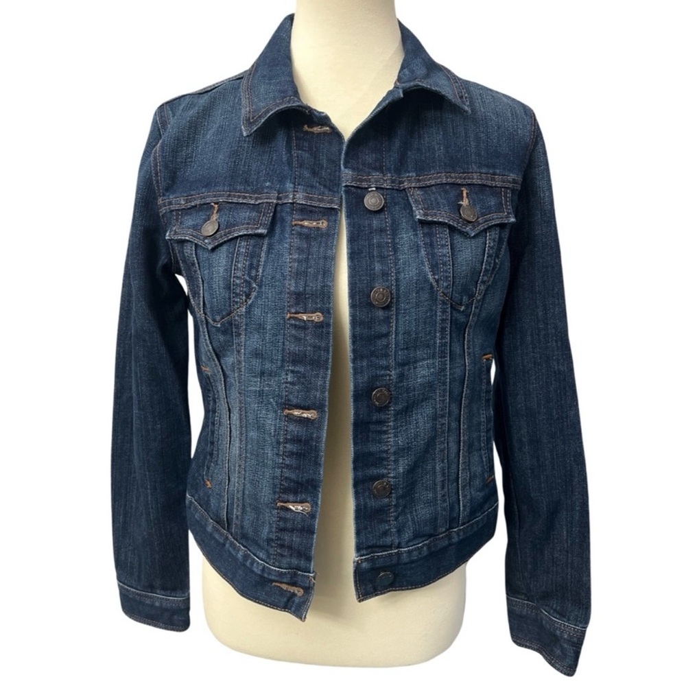 Old Navy dark wash denim jean jacket size medium women’s like new dark wash